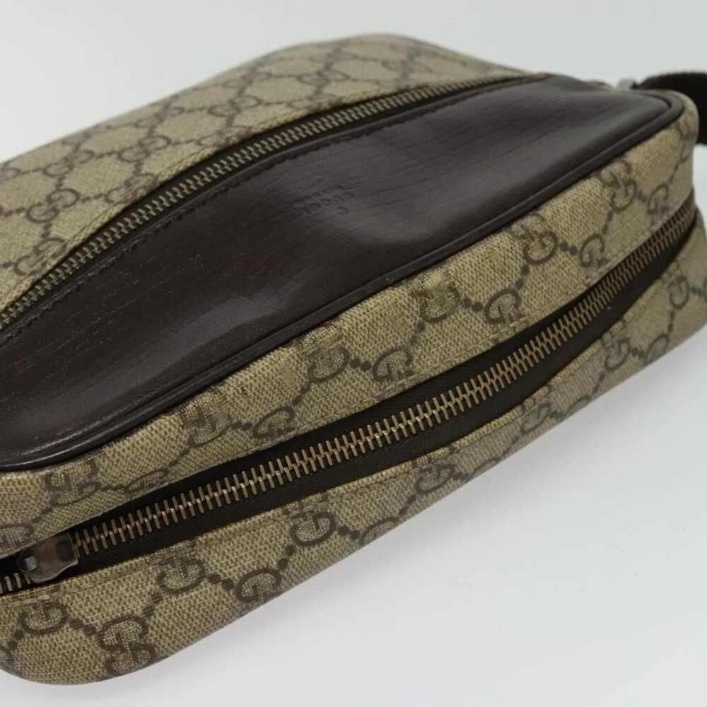 GUCCI GG Supreme Shoulder Bag PVC Beige Gold - Picture 6 of 16